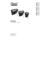 Oase BioStyle 50 Operating Instructions Manual preview