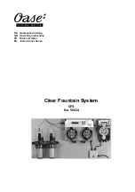 Oase Clear Fountain System Manual preview