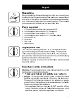 Preview for 3 page of Oase Filtoclear 3000 Warranty, Safety And Operating Instructions