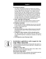 Preview for 9 page of Oase Filtoclear 3000 Warranty, Safety And Operating Instructions