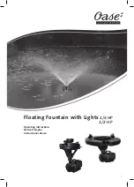 Oase Floating Fountain with Lights 1/2 HP Operating Instructions Manual предпросмотр