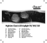 Oase HighLine Classic LED daylight 70 Operating Instructions Manual предпросмотр