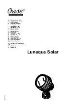 Oase Lunaqua Solar Operating Instructions Manual предпросмотр