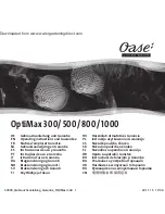 Предварительный просмотр 1 страницы Oase OptiMax 1000 Operating Instructions Manual