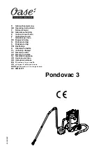 Предварительный просмотр 1 страницы Oase PondoVac 3 Operating Instructions Manual