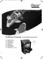 Oase ProfiClear Premium TF-L Pump Fed EGC Operating Instructions Manual предпросмотр