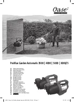 Oase ProMax Garden Automatic Series Operating Instructions Manual preview