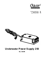 Oase Underwater Power Supply 250 Operating Instructions Manual предпросмотр