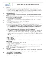 Preview for 1 page of Oasis 115V POU1CCT Operating Instructions