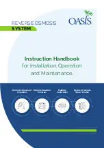 Preview for 1 page of Oasis 50 LPH RO Instruction Handbook For Installation, Operation And Maintenance