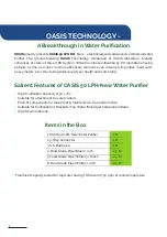 Preview for 4 page of Oasis 50 LPH RO Instruction Handbook For Installation, Operation And Maintenance