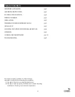 Preview for 2 page of Oasis 506335C User Manual