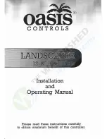 Oasis Landscaper 12 Installation And Operation Manual preview