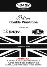 OBaby Belton Double Wardrobe Instructions Manual предпросмотр