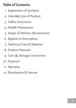 Preview for 2 page of obbo med MV-3900 User Manual