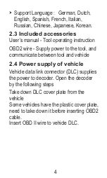 Предварительный просмотр 6 страницы OBD2 V318 User Manual