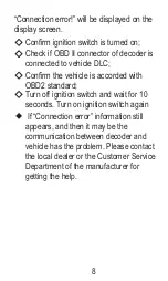 Предварительный просмотр 10 страницы OBD2 V318 User Manual