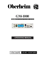 Oberheim GM-1000 Operating Manual preview