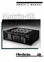 Oberheim Matrix-6R Owner'S Manual preview