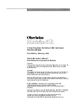 Preview for 5 page of Oberheim Matrix-6R Owner'S Manual