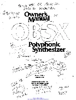 Oberheim OB-SX Owner'S Manual preview