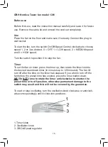 Предварительный просмотр 15 страницы OBH Nordica AIRLINE 1381 Instructions Of Use