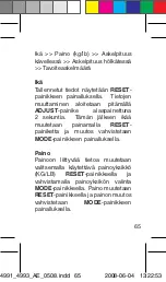 Preview for 65 page of OBH Nordica Digital Pedometer De Luxe Instructions Of Use