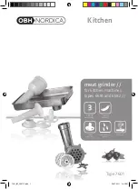 OBH Nordica Kitchen meat grinder Instruction Manual preview