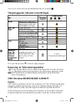 Preview for 20 page of OBH Nordica OptiGrill+ XL Instructions Of Use