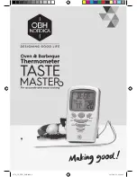 OBH Nordica Taste Master Instructions Of Use preview