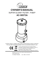Предварительный просмотр 1 страницы OBlue SUPER CLEAN AC-90573A Owner'S Manual
