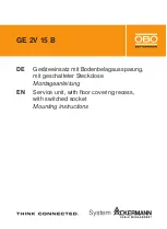 Preview for 1 page of OBO Bettermann GE 2V 15 B Mounting Instructions