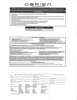 Preview for 1 page of O'Brien FUSE EVA FOAM TOP 103cm 2090112 Product Manual