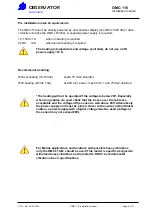 Предварительный просмотр 4 страницы Observator OMC-116 Installation Manual