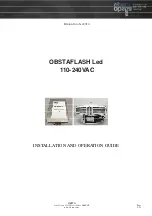 obsta 110-240VAC Installation And Operation Manual предпросмотр