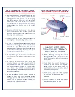 Preview for 4 page of OBUSFORME ObusForme Sound Therapy Use And Care Manual