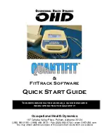 Occupational Health Dynamics QUANTIFIT Quick Start Manual preview