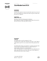 Preview for 2 page of Oce 4700 Series Installation Manual