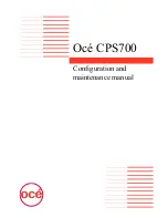 Предварительный просмотр 1 страницы Oce CPS700 Maintenance Manual