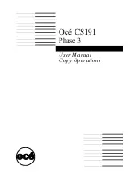 Oce CS191 Phase 3 User Manual preview