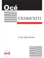 Oce CS240 Operation Manual preview
