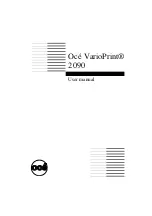 Предварительный просмотр 1 страницы Oce VarioPrint 2090 User Manual