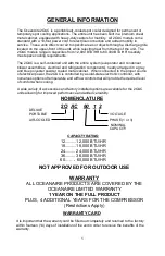 Preview for 3 page of Ocean Aire 2OAC Series Engineering, Installation And Service Manual