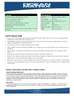 Preview for 2 page of Ocean Matrix OMX-01HMBT0008 Installation & Specifications