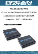 Предварительный просмотр 1 страницы Ocean Matrix OMX-01HMHM0006 Operation Manual