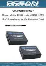 Ocean Matrix OMX-01HMHM0007 Operation Manual preview