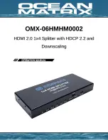 Предварительный просмотр 1 страницы Ocean Matrix OMX-06HMHM0002 Operation Manual