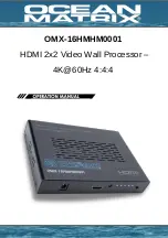 Предварительный просмотр 1 страницы Ocean Matrix OMX-16HMHM0001 Operation Manual