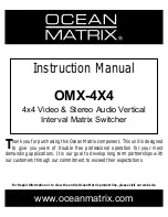 Ocean Matrix OMX-4X4 Instruction Manual предпросмотр