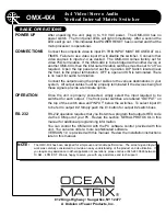 Предварительный просмотр 3 страницы Ocean Matrix OMX-4X4 Instruction Manual